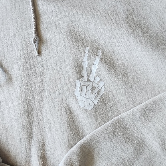 Artist Union Clothing Co. Skeleton Peace Sign Hoodie - Picture 2 of 4